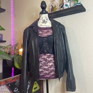 Wilson Dark Leather Jacket for Women